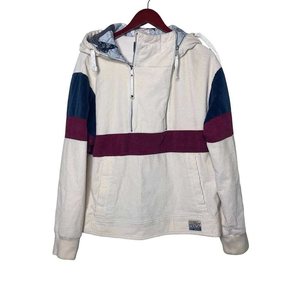 Alpha style APSL rare corduroy archive quilted hoodie jacket sz S